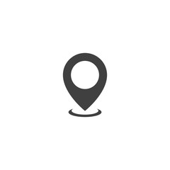 Leinwandbilder - Location icon in black color on a white background