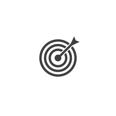 Leinwandbilder - Target icon in black color on a white background