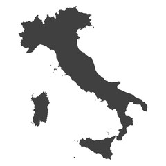 Aufkleber - Italy map in black color on a white background