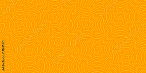 Abstract background of concentric circles in orange colors