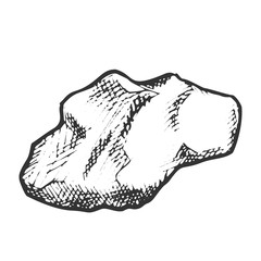 Wall Mural - stone river decoration rock monochrome vector. geological or mountain climb element stone cobble. na