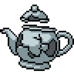 vector pixel art old pot