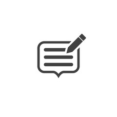 Poster - Feedback icon in black color on a white background