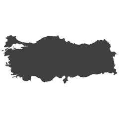 Aufkleber - Turkey map in black color on a white background