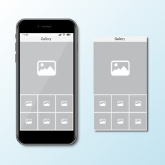 Poster - Smartphone template for social media app with frame mock up