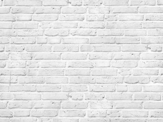 Old and vintage retro style brick texture of white bricks wall for light and seamless background and textured.