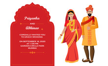 Indian Hindu Wedding Invitation Card Template