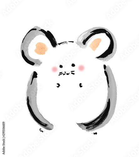 ネズミ ねずみ 子 鼠 干支 鼠イラスト イラスト イラストレーション