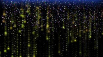 Leinwandbilder - Technology Small Square Particle Flickering And Fall Down Animation.