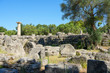 Ruinen des Zeustempels im antiken Olympia, Peleponnes, Griechenland