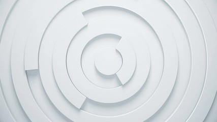 Wall Mural - circular 3d render background. abstract geometric texture with circles and rotating sectors. seamles