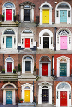 Colorful Collection Of Doors In Dublin, Ireland