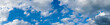 panorama of sunset blue sky with cirrus clouds