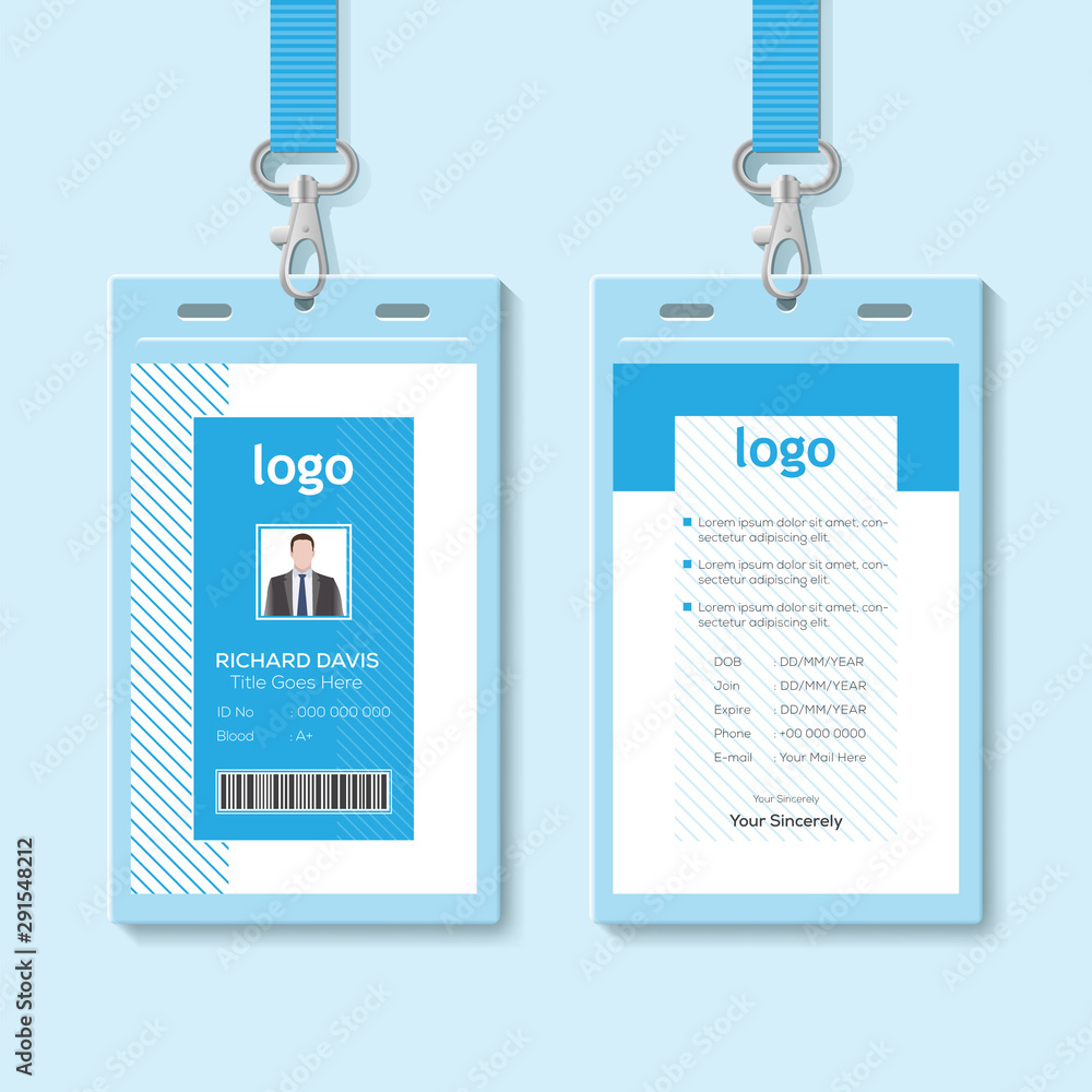 Multipurpose Identity Card Template Stock Vector | Adobe Stock