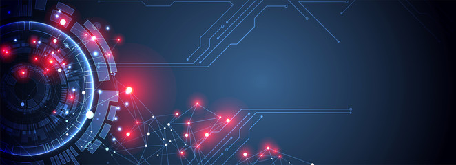 Vector illustration, Hi-tech digital technology and engineering theme