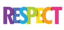 RESPECT colorful vector typography banner