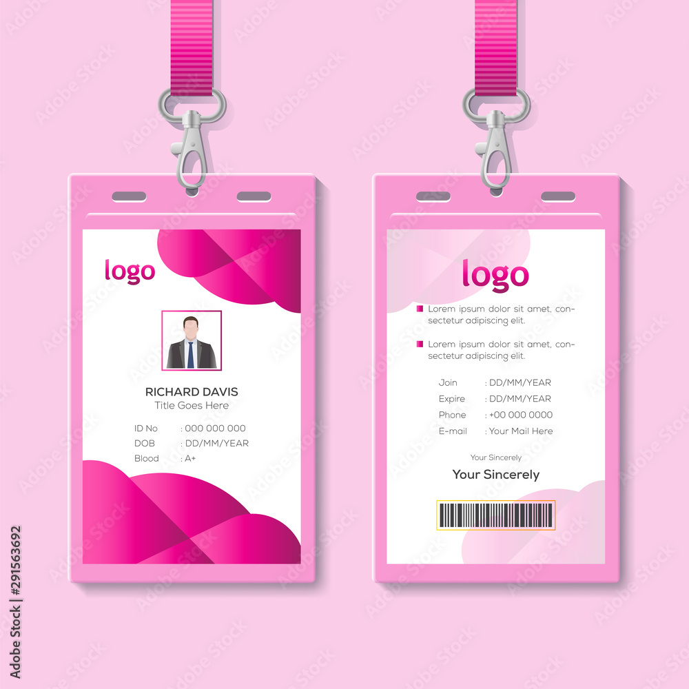 Multipurpose Identity Card Template Stock Vector | Adobe Stock
