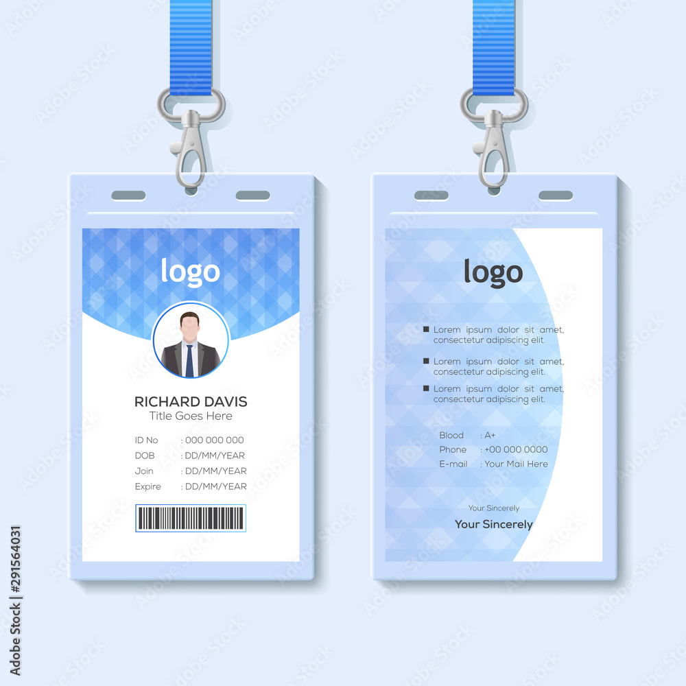 Multipurpose Identity Card Template Stock Vector | Adobe Stock
