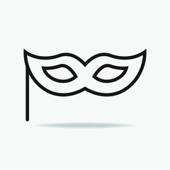 Wall Mural - mask icon, thin line vector illustration