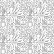 © Skellen - Hobbies related seamless pattern with thin line icons