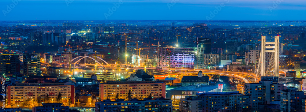 Obraz na płótnie Passage seen from the tallest building in the center of Bucharest w salonie