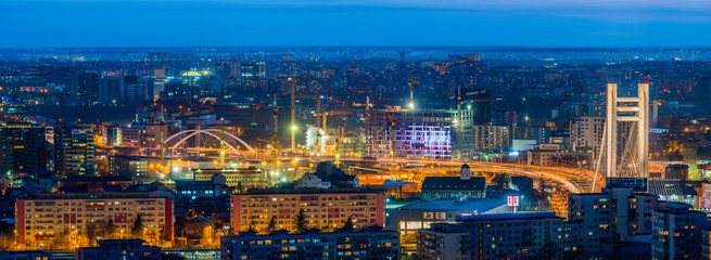 passage seen from the tallest building in the center of bucharest