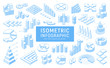© Valedi  - Line isometric infographic for your business presentation. Vector set of flat infographics with statistics diagrams, data icons charts, graphics and design elements. Template for banner, website