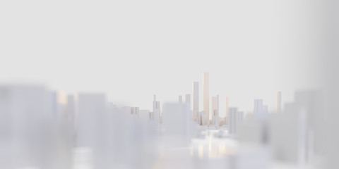 Leinwandbilder - Techno mega city; urban and futuristic technology concepts, original 3d rendering