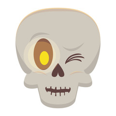 Sticker - halloween skull head isolated icon