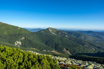 Rocky mountains in summer