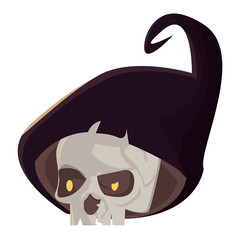 Sticker - halloween skull head isolated icon