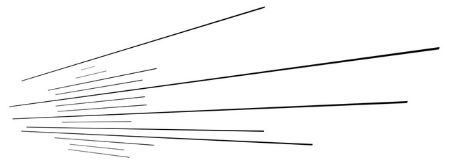 Leinwandbilder - 3D Abstract lines. Dynamic straight burst lines in perspective. Radial, radiating stripes. Rapid rays, beams in motion. Action, blast streaks, strips