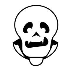 Sticker - halloween skull head isolated icon