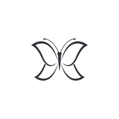 Wall Mural - Butterfly logo vector icon