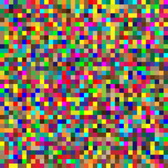 Fototapete - seamless random squares, mosaic tiles pixelated, pixels colorful vibrant, vivid background / pattern. blocks repeatable pattern. checker, chequered grid, mesh. tessellation, cellular tileable texture
