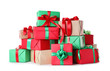© New Africa - Different Christmas gift boxes on white background