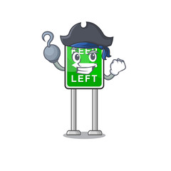 Sticker - Pirate Keep Left mascot shape in character