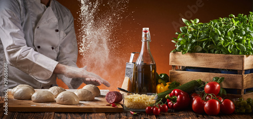 Cuadros en Lienzo Freeze motion explosion of cooking flour