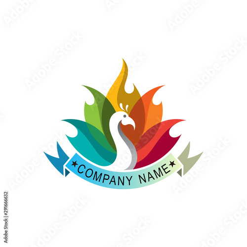 Peacock Logo Luxury Fashion Abstract Design Vector Template Buy