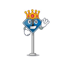 Sticker - King toy straight ahead above cartoon chair