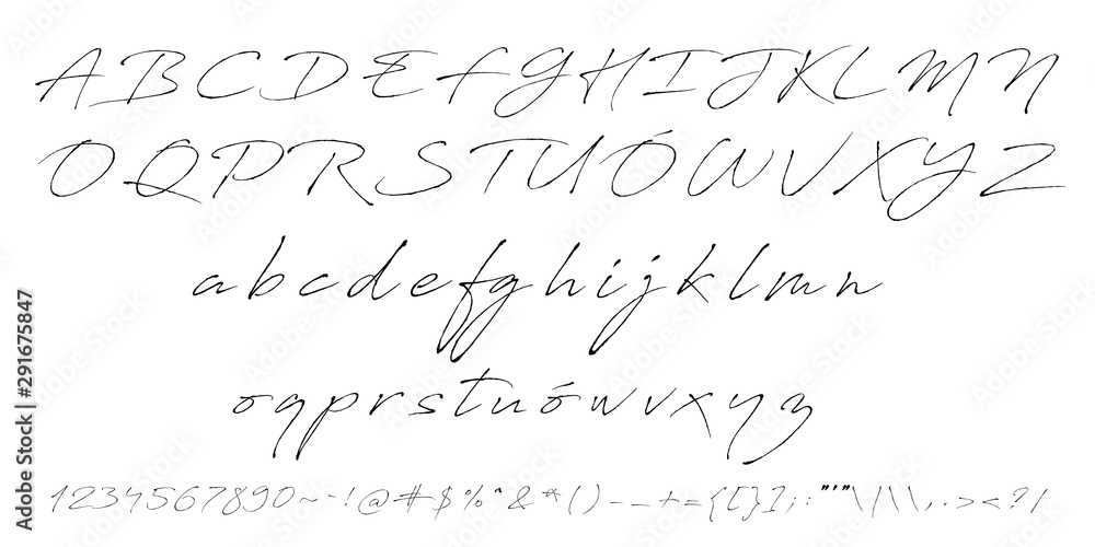 Calligraphic Vintage Handwritten vector Font for Lettering. Trendy ...