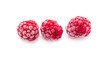 Frozen Raspberries Isolated On White