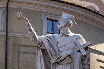 Wall Mural - Statue of Saint Charles Borromeo by Attilio Selva, Basilica dei Santi Ambrogio e Carlo al Corso, Rome, Italy