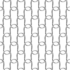 Wall Mural - Seamless wavy doodle pattern.