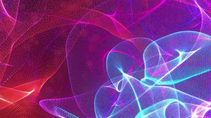 Poster - Science Wireframe Plasma Scifi Digital Technology In Galaxy 4K Motion Graphic Design. Power Loop Glow Electric Shock Energy Creative Motion Background.
