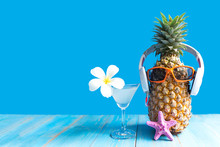 Summer In The Party.  Hipster Pineapple Fashion