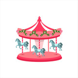 Fototapeta Konie - Carousel horse. Illustration of a carousel. Festival. Vector