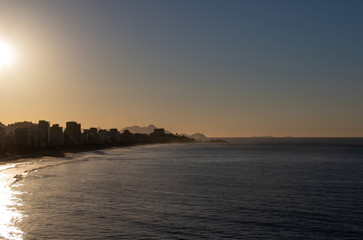 Canvas Print - Beach and sunrise