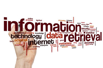 Information retrieval word cloud