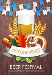 Wall Mural - Octoberfest beer festival brochure design